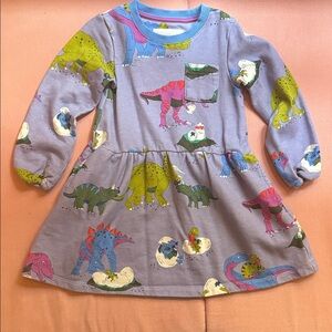 Mini Boden Dino Sweatshirt dress size 4-5